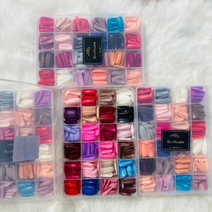 576%20Pcs%20Box%20Colorful%20Artifical%20Nails%20Acrylic%20Full%20Cover%20Nail%20%7C%20Fake%20Nails%20%7C%20Fancy%20Artifical%20Nails%20%7C%20French%20nails%20%7C%20Nails%20For%20girls%20In%20Multicolours%20-%20Image%204