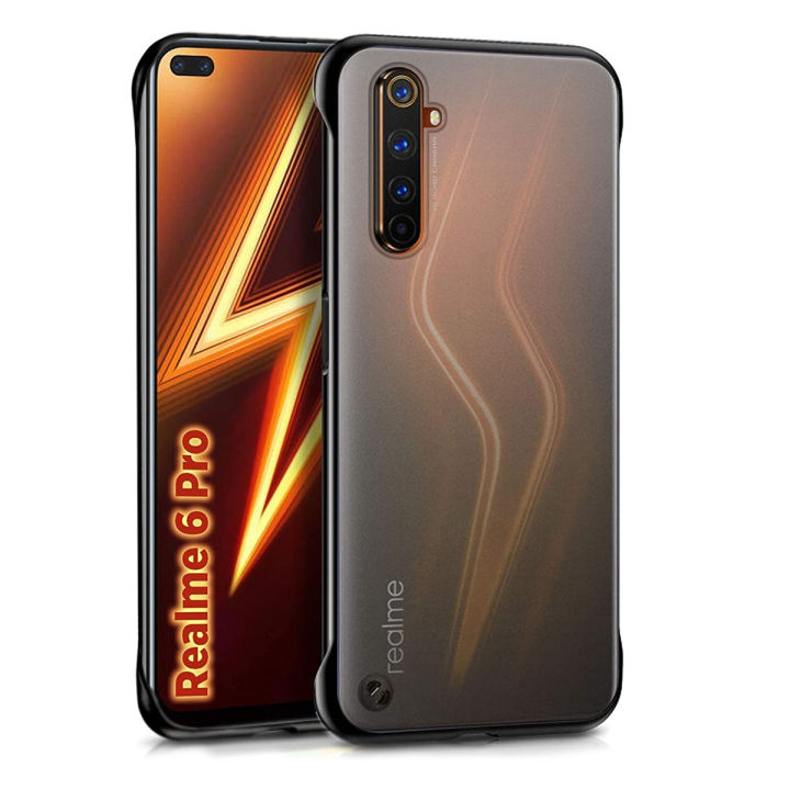Realme 6 Pro Shockproof Matte Slim Case with Camera Protection Frameless Design