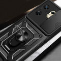 Quiberk for Infinix Zero 30 4G Phone Case Slide Camera Cover Magnetic Kickstand Hard Shockproof Armor Back Casing. 