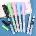 Mysteriously Disappearing Cute Invisible Marker Gel Pen Led UV Lamp Invisible Ballpoint Pen Double Head With Small Light 1Set. 
