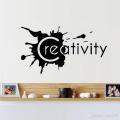 Size:  2 x 1 Feet - Creativity Office Workers motivational quote Wall Stickers vinyl for boys, girls, office, room, home Decor Lovers - Black color - Rising Arts. 