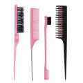4Pcs Hair Styling Combs Set Teasing Hair Brush Rat Tail Comb For Women Back Combing Hairdressing Tool. 