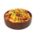 Techmanistan Multipurposed Wooden Bowl, Round Wood Salad Bowl, Soup Serving Bowl. 