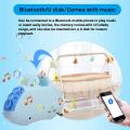 Baby Automatic Swinger Comfort Cradle - New Born Baby Swing Intelligent Electric Baby Cradle, 0~18 Months Baby Usb 5V Foldable Rocking Chair, Built-In Lullaby, Can Be Connected With Bluetooth U Disk, Easy To Clean,pink-Long-version. 