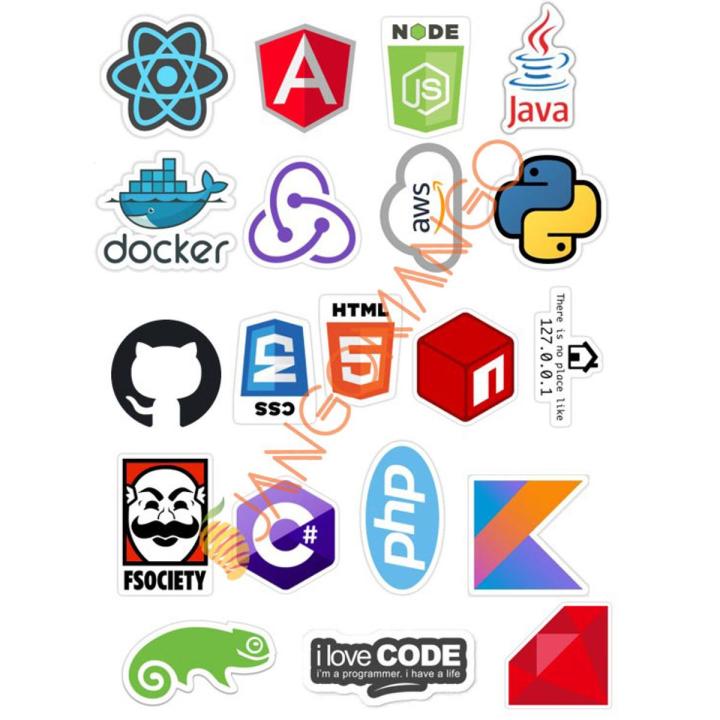 10 Pcs Programming 4.0 New Logo Stickers Pack for Laptop Desk Notebook Phone DIY Stickers - JangoMango Store