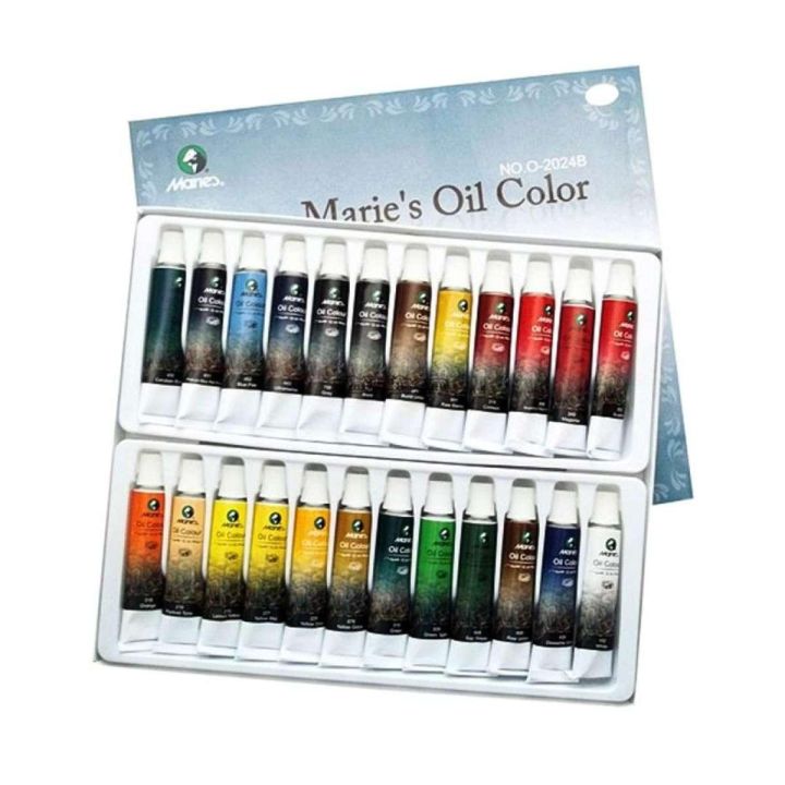 Maries Oil Colour 24 Colors Set