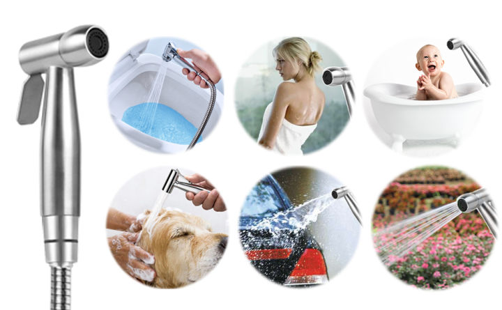 Stainless%20Steel%20Handheld%20Bidet%20Sprayer%20With%20Hose%20and%20Bracket,%20Stainless%20Steel%20Muslim%20Shower%20-%20Image%202