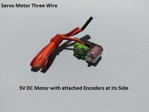 DC 5V Motor Micro Servo with attached Encoder - High Speed 5000 RPM