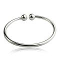 Women's Silver Plated Open Hand Cuff Bracelet Simple Garlic Bangle. 