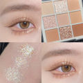 9 Colors Milk Tea Eyeshadow Pearlescent Matte Nine Palace Eye Shadow Makeup Long Lasting Glitter Light  Pigment Makeup Palette. 
