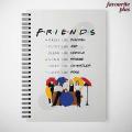 Friends Printed University Notebooks Diary Personalized Customized Cute Spiral Notebook in Pakistan by Favourite Plus. 