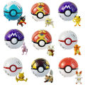 Random 7CM Pokeball Pokemon big ball Anime action figure Pikachu Litten Psyduck Squirtle Bulbasaur Go Toy boy kid Birthday Gift. 