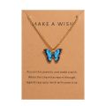 Fashion Trendy Butterfly Pendant Necklace for Women Make A Wish Statement Necklace Jewelry Gifts Wholesale Dropshipping. 