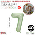 Number Balloons 40" Inch Helium Birthday Balloons Foil Mylar Foil Balloons, White, Sage Green, Vintage Blue, Cookie Douge, Bubble Pink Color For Birthday Engagement Wedding Bridal Shower Anniversary Banner Air Ballon Party Decoration Or Other Parties Deco. 
