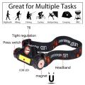 Multifunctional Waterproof LED Headlamp XPE + COB USB Rechargeable Headlight Head Torch high power Head Lamp. 
