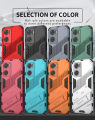 Lenuo Punk-Casing For Oppo A57 4G Back Cover Eight-Color Anti-Fall And Anti-Slip Phone Bracket Lens Protection Cover Lovers Case. 