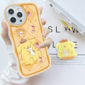 AMORVOR for Samsung A04 Back Cover (With Free Holder) Cute Lovely Soft Wavy Phone Case Camera Protection Transparent TPU Soft Cover. 