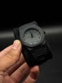 Black Wristwatch Stainless Steel Quartz Watch for Men. 