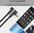 【All Of Me】Type C For Xiaomi Redmi Note 8 Pro Mi 9t A3 7 Samsung A50 A70 Honor 9x Tipo C Charging Cabel 90 Degree Phone. 