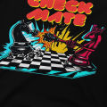 Chess Design Creative TShirt for Men Check Mate! Round Collar Polyester T Shirt Personalize Gift Clothes Streetwear. 