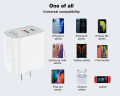 USB C Charger Block Fast Charging Multiport Wall Charger [PD 20W USB-C & QC 3.0 USB Port] for IP 15 Pro max, i Pad, Samsung, Google, Galaxy & More. 