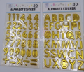 Alphabets Golden Stickers. 