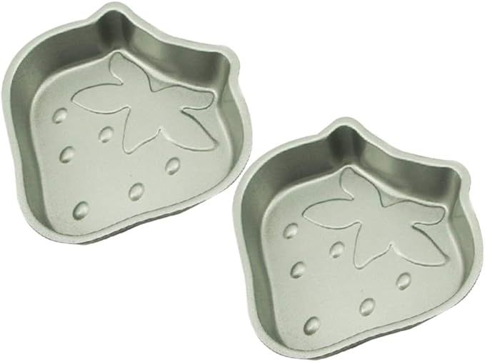 2pcs Mini Cake Mold Strawberry Cake Pan Heart Baking Pan Bakeware Pan Baking Mold Cake Mold Pan