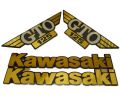 Kawasaki GTO 125 2 Stroke Down Model Front Tanki Tapa Monogram In Metal Made In Thailand (4pcs) in pack. 