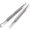 Stainless Steel Cuticle Spoon Pusher Double-end Nail Cleaner Toenail Dirt Remover Tool for Men and Women (Silver), Professional Safe Nail Treatment Pedicure Tool Kit Under Nail Cleaner Tools Pain Relief (Pack of 2). 
