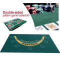 Durable Felt Cloth Game Tablecloth Double-sided Roulette Blackjack Poker Table Top 60*90CM Casino Table Mat Chess&Card Room. 