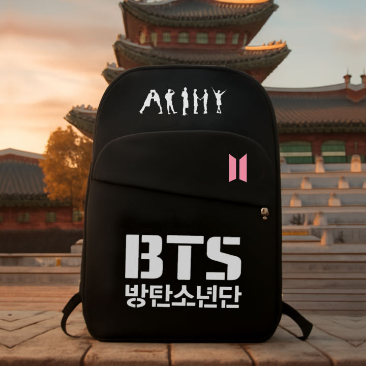 BTS Backpack Kpop BT21 Army Design with Dual Partition Premium Quality