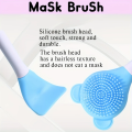 Dual-Head Face Massage Brush – Silicone Mask Applicator + Exfoliating Scrubber | Soft & Safe Facial Brush Tool for Skincare | Ideal for Clay, Gel, Cream Masks | Easy Grip Handle for Precise Use | Spa at Home. 