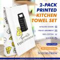 2 PCs 100% Cotton Kitchen Towels Super Dry Dish Cloth. 