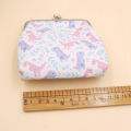 Women Cute Dinosaur Faux Leather Kiss Lock Mini Wallet Clutch Cash Coin Purse. 