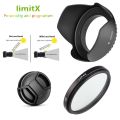 【3C VictoryEagle Store】3 in 1 set UV Filter lens hood cap for Panasonic Lumix FZ330 FZ300 FZ200 FZ150 FZ100 FZ60 FZ62 FZ48 FZ47 FZ40. 