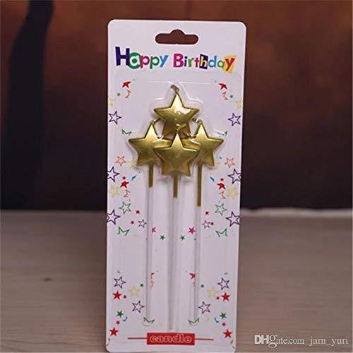 HF MOLL Star Shaped Multicolor Sparkling Candle For Birthday, Parties & Festivals