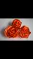 satin silk flowers/artificial handmade flowers-pack of 6. 