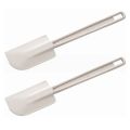 2X Rubber Ended Spatula 16in 405mm Kitchen Baking Mixing Turner Utensils,White. 
