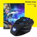 ZELOTES F14 2.4GHz Wireless USB Optical Mouse 2400DPI 7 Buttons Mice LED Adjustable Ergonomic Gaming Mouse for PC Computer. 