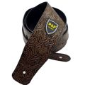JENNIFERDZ Adjustable Leather Guitar Strap Classic Embossed Electric Guitar Strap Widen Soft Belt Music Hobby Bass Strap Guitar Parts Guitar Belt Acoustic Guitar Strap/Multicolor. 
