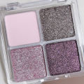 4-Color Glitter Blue Eyeshadow Palette Matte Pearl Shimmer Acrylic Smoky Purple Eye Shadow Palette Long Lasting Makeup Cosmetic. 