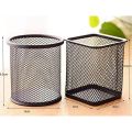 2 Pack Pen Holders, Metal Pencil Holder,Pen Organizer for Desk Office,Three Colors Silver,Black and Pink, Two Kinds of Shapes:Circular and Square (Black). 