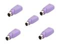 Purple PS2 male to USB female plug ps2 to usb round head mouse keyboard interface converter computer adapter. 