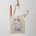 You Get Me Looking for Attention Pattern Tote Bag Rabbit Canvas Handbag for Daily Commuting Kpop Shoulder Bag Newjeans Fans Gift. 