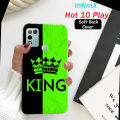Infinix Hot 10 Play Back Cover Boys - King Style Mobile Back Cover Pouch - Green Airbag Case Anti Shockproof Phone Case. 