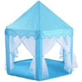 Princess Tent Large Playhouse Kids Castle Play camp Toy for Children Indoor and Outdoor Games, 55'' x 53'' (DxH) (Lights not Included). 