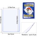 Topload Card Holder Trading Card Sleeves for Pokemon, Digimon, Magic, Vanguard, Yugioh TCG, K-Pop Card 3" x 4" Clear(7.62cm x 10.12 cm). 