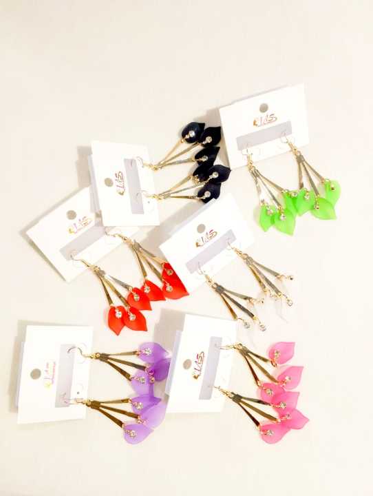 Choose Your Own 3 Pairs of Elegant Light Weight Fashion Drop Earrings | Trendy Gold-Tone Earrings Set for Girls & Women