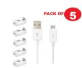 Fast Charger Micro USB Data Charging Cable For Samsung Galaxy S7 Edge Pack Of 5. 