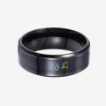 Fashion Ring Smooth Surface Stainless Steel Smart Sensor Body Temperature Ring. 